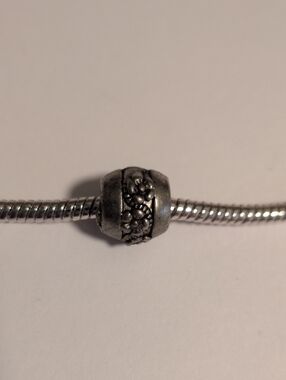 Silver Floral Spacer Charm for Pandora Style Bracelet
